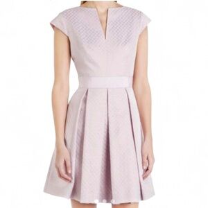 Ted Baker Carisa Metallic Jacquard Cap Sleeve
Dress